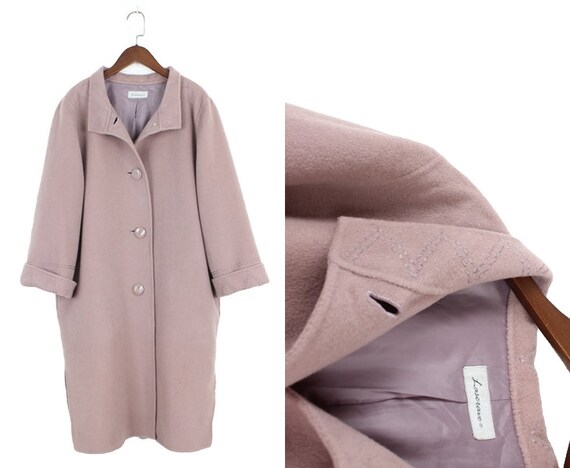 Vintage Japanese Dusty Lavender Oversized Wool Coa