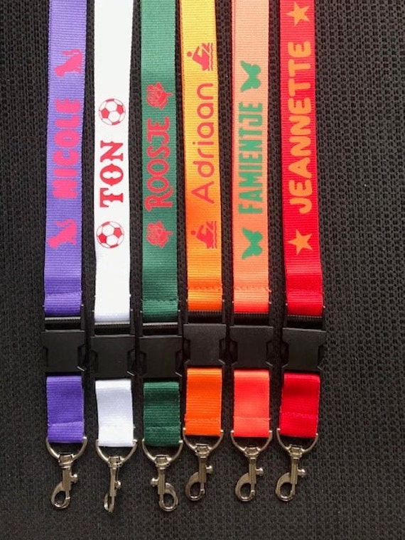 Personalized Lanyards Polyester Full Print Custom Lanyard Keychain With  Text Name Sports Lanyard Gift Plain Lanyards Personal Lanyard Name - Etsy