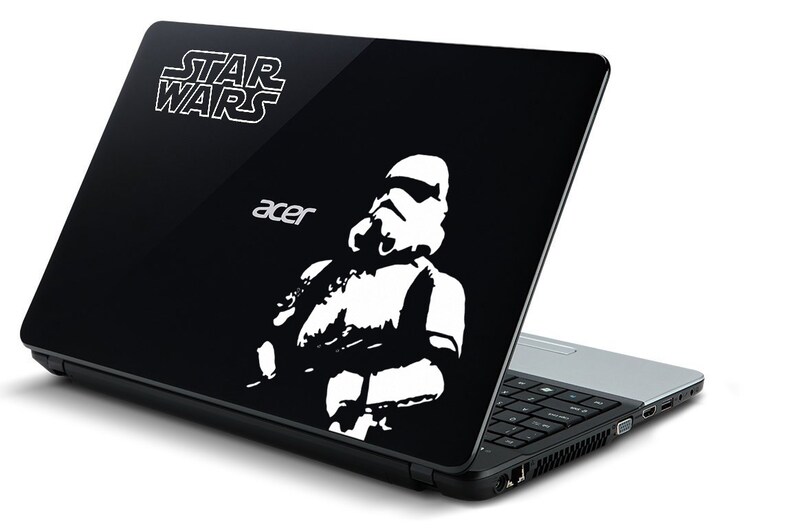 laptop computer decal Star Wars stormtrooper iPad cover decal MacBook cover decal may apple be with you 11 12 13 15 17 inch darth vader afbeelding 3