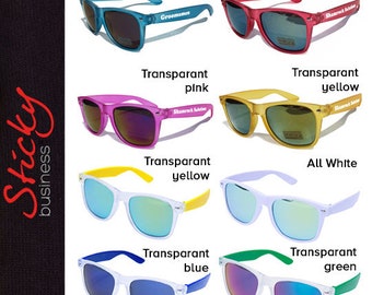 Personalisierte Sonnenbrille, personalisierte Sonnenbrille, Bachelor Party Sonnenbrille, personalisierte Spiegelbrille, Strandparty Geschenk, Strandhochzeiten