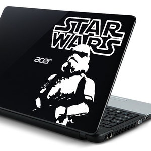 laptop computer decal Star Wars stormtrooper iPad cover decal MacBook cover decal may apple be with you 11 12 13 15 17 inch darth vader afbeelding 2