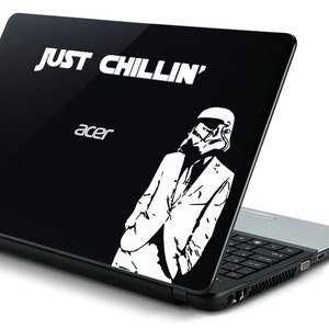 laptop computer decal Star Wars stormtrooper iPad cover decal MacBook cover decal may apple be with you 11 12 13 15 17 inch darth vader afbeelding 1
