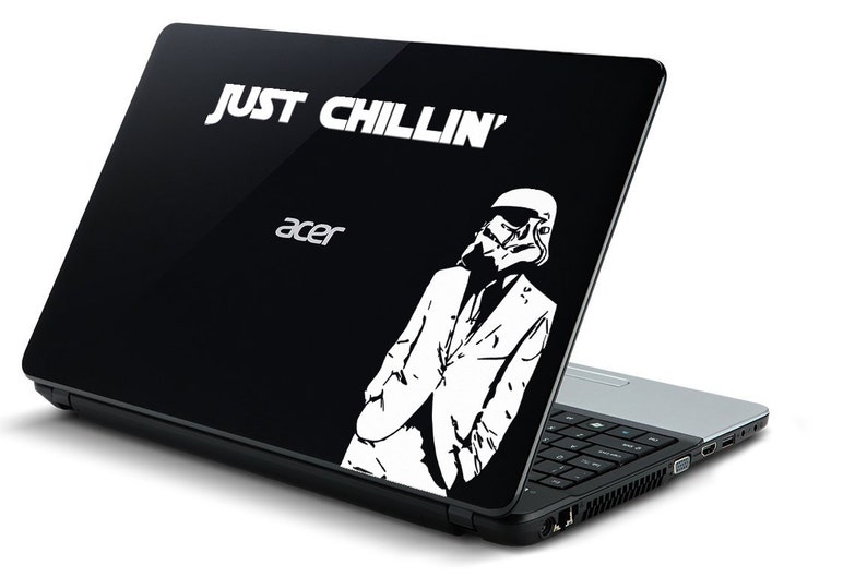 laptop computer decal Star Wars stormtrooper iPad cover decal MacBook cover decal may apple be with you 11 12 13 15 17 inch darth vader afbeelding 1