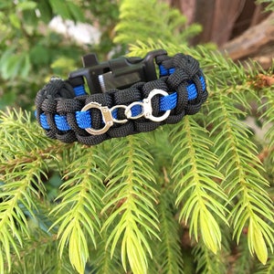 Thin Blue Line/Police Handcuff Bracelet