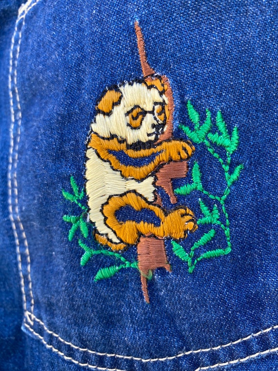 Vintage 70s Nobadi Jeans Embroidered Koala pocket… - image 9