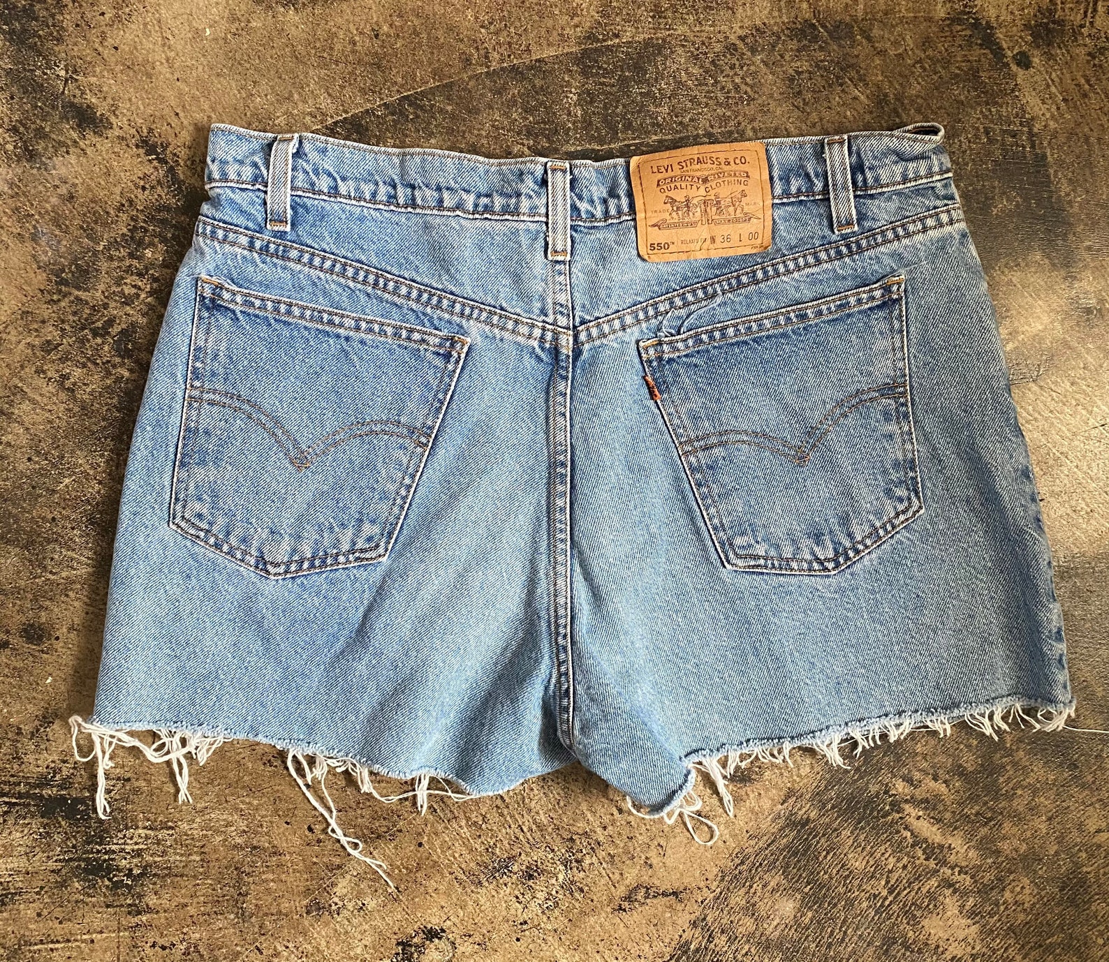 Vintage Levi shorts 550 orange tab cutoffs 37 inch waist high | Etsy