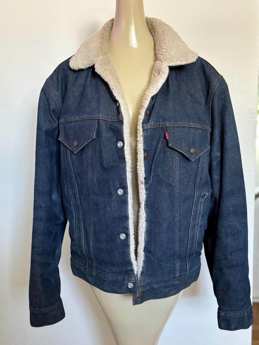 Vintage 80s 90s Red Tab Levi’s Sherpa Denim Jacket s M