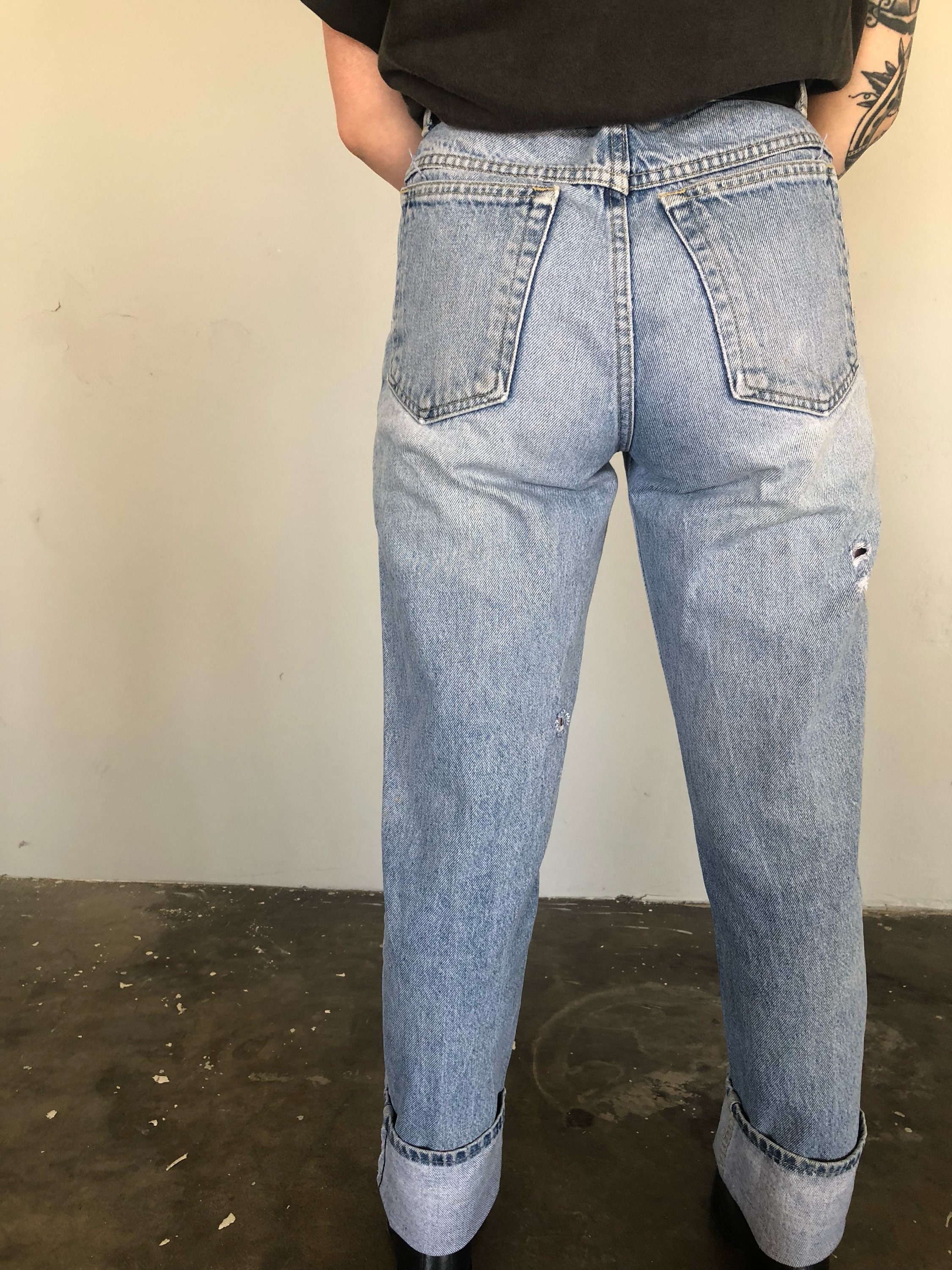 Vtg High Waisted Denim Jeans Light Classic Wash Fit Cotton - Etsy