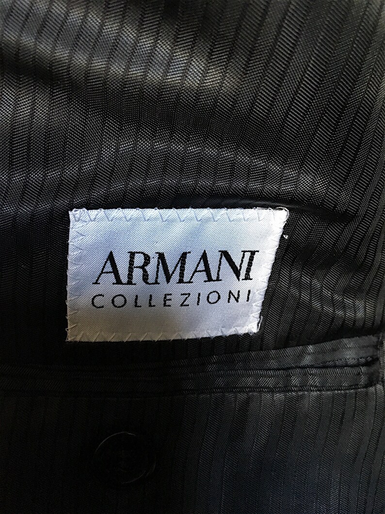 Armani Collezioni designer Coat Jacket Black Velvet mens | Etsy