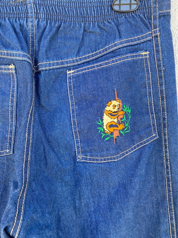 Vintage 70s Nobadi Jeans Embroidered Koala pocket… - image 6