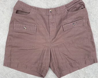Vintage Womens Cargo Shorts Western Wilderness Outfitters Khaki