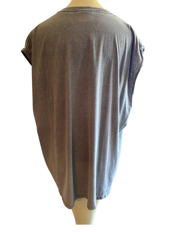 Vintage 90’s Russell athletic grey tank shirt pap… - image 2