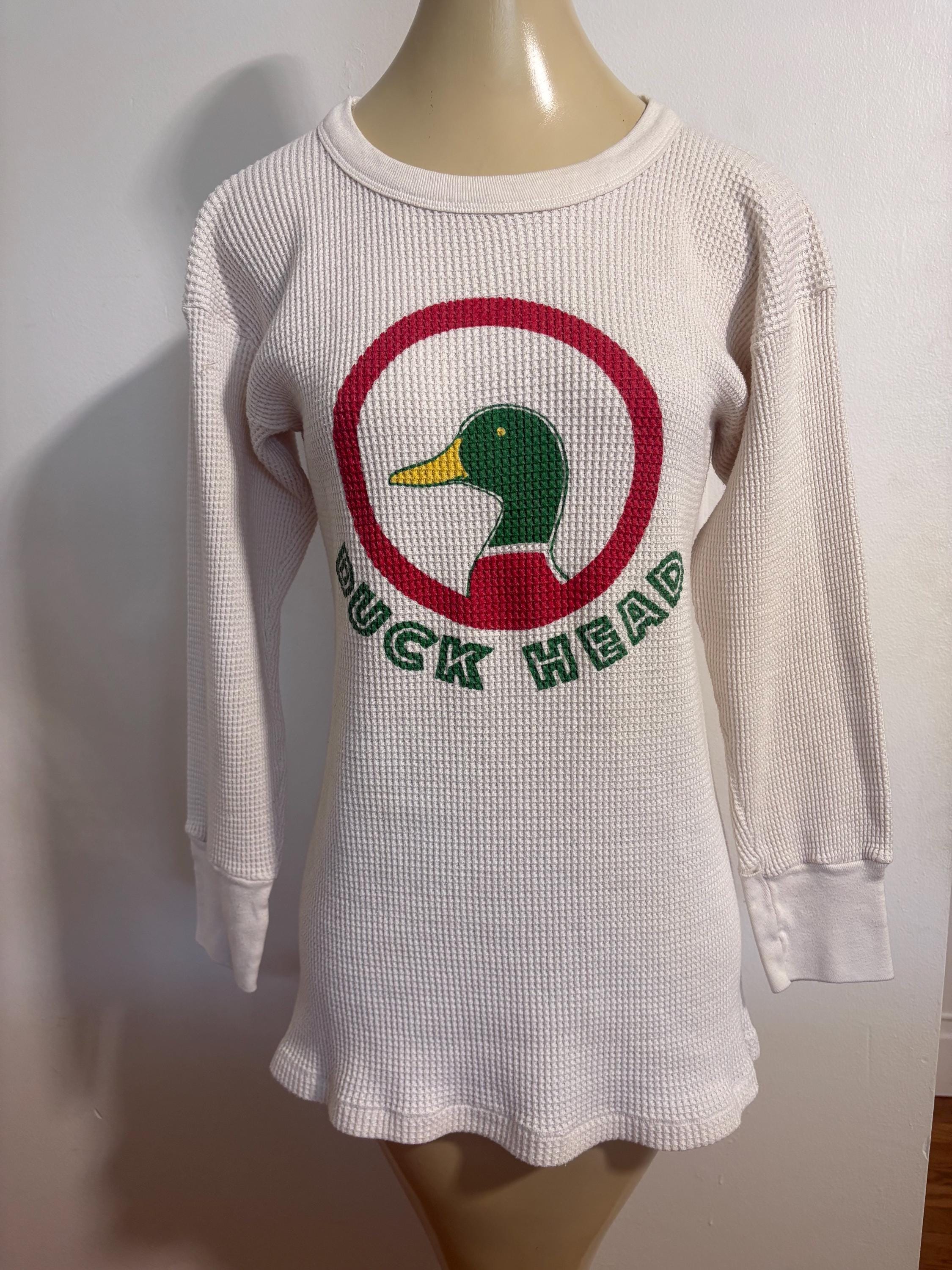 トップス 80's vintage duck comical sweat Vintage 1980s Funny Ducks 80s Animal Print Humor Duck