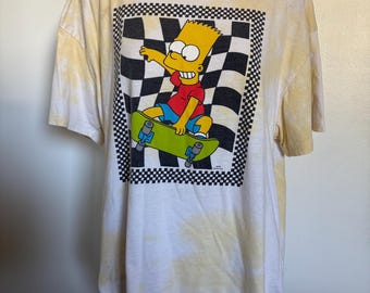 ヴィンテージ 1990 バート シンプソン スケートボード T シャツ