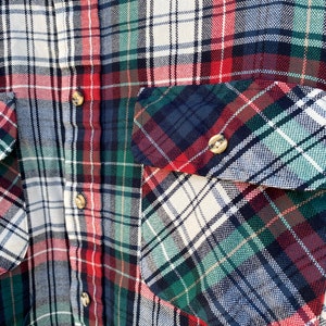 Vintage Sears Plaid Flannel the Mens Store XL Womens Oversized Red ...