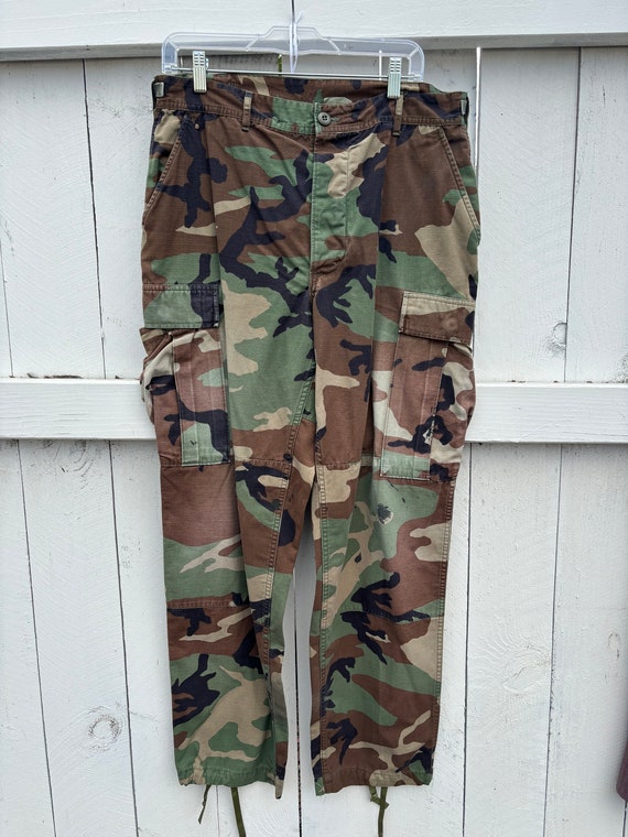Vintage Official Camouflage Cargo Army Lants orig… - image 2