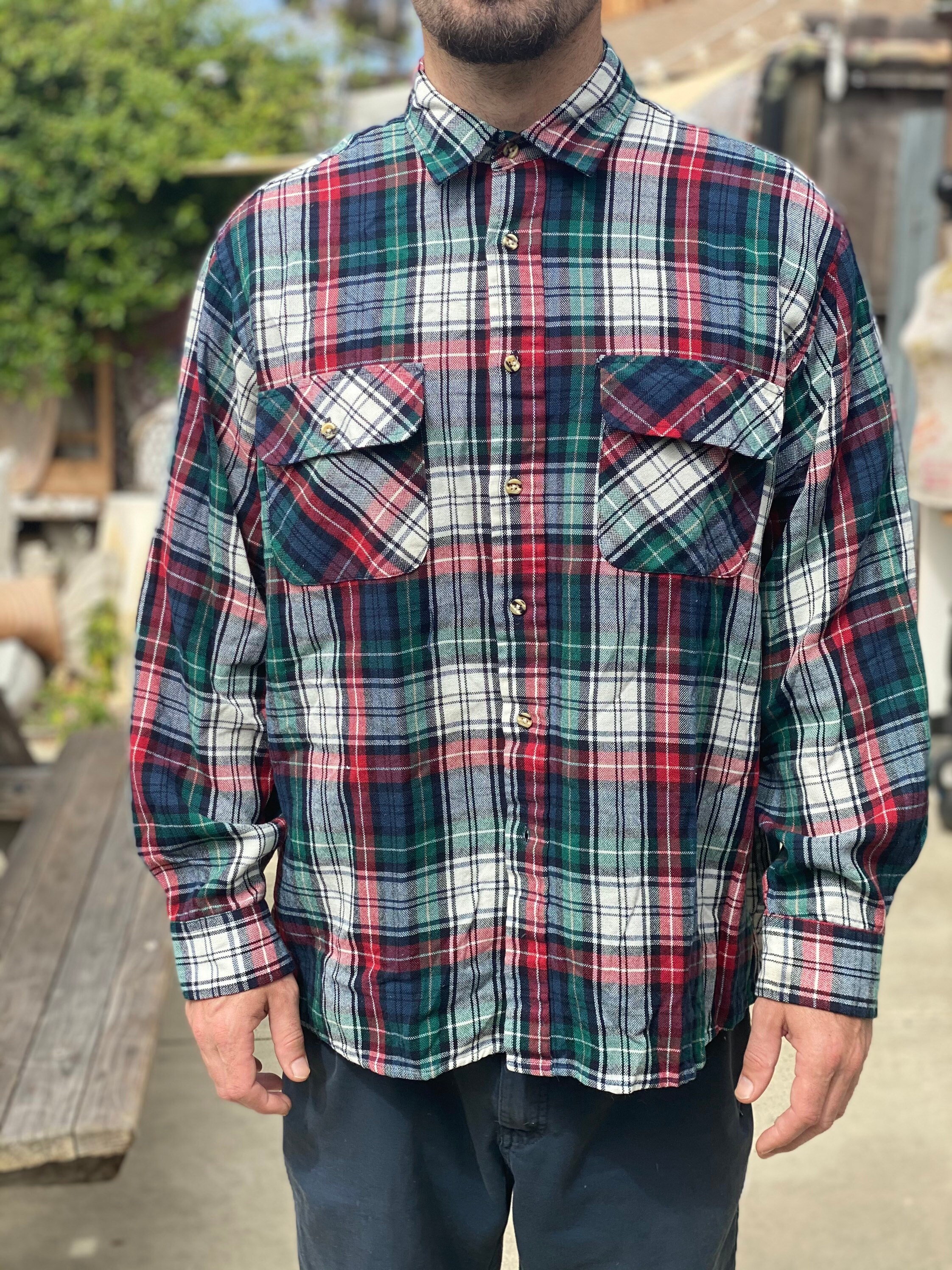 Vintage Sears Plaid Flannel the Men's Store XL Women's Vintage Sears Plaid Flannel the Men's Store XL Women's