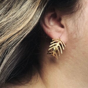 Handmade Small Hoops Palm Small Hoop Earrings Beautiful Hoop Earrings Gold Hoops Gold Hoop Earrings Everyday Earrings