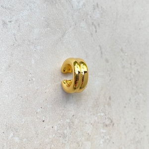 Gold Ear Cuff Earring no piercing Earring Gold Earrings Ear Cuff Unisex Ear Cuffs Chunky Ear cuff 24K Gold plated Ear cuff