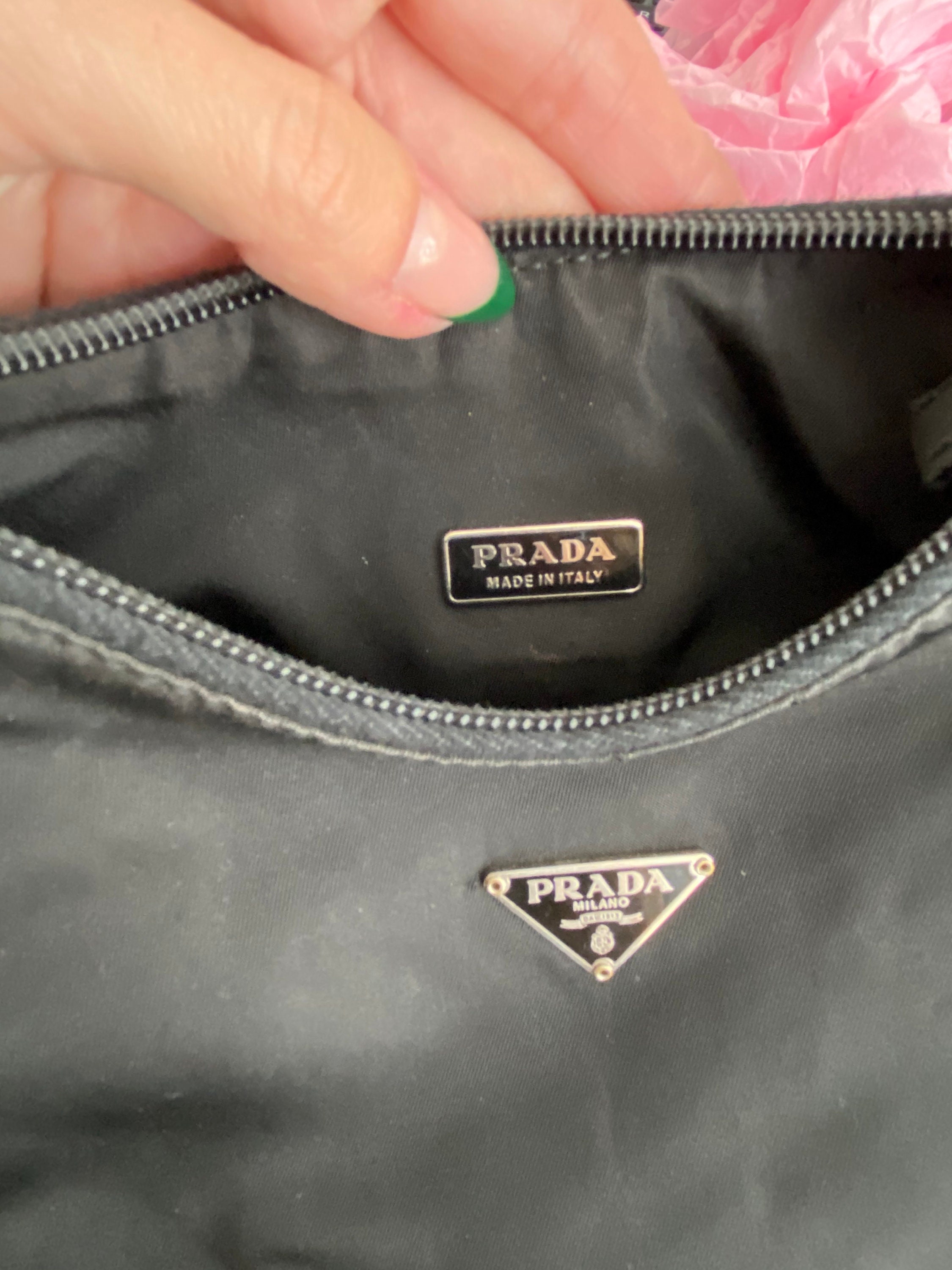 Prada Vintage - Tessuto Canapa Nylon Hobo Bag - Black - Leather Handbag -  Luxury High Quality - Avvenice