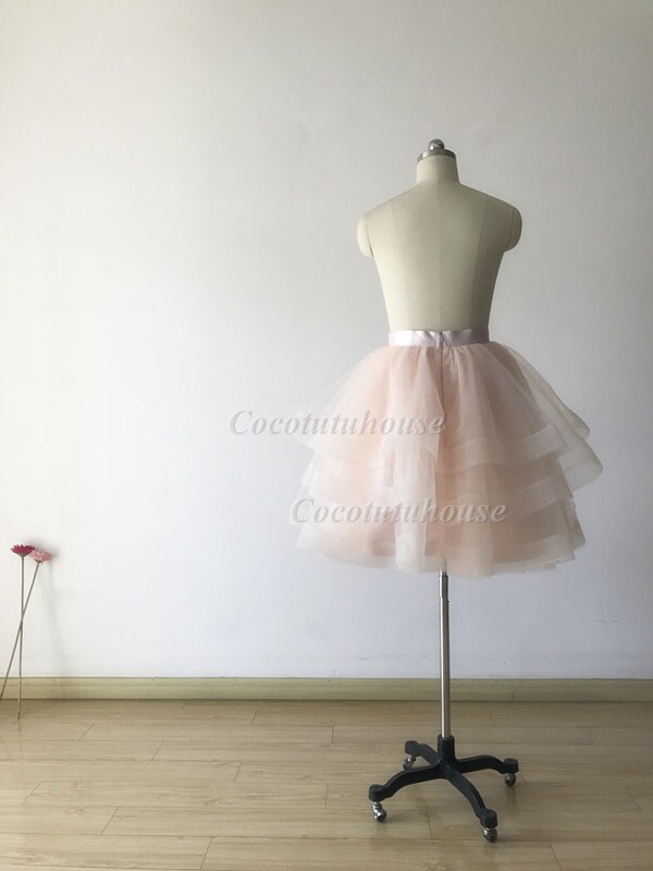 Blush Pink Cupcake Tulle Skirt/tiered Horse Hair Tulle | Etsy