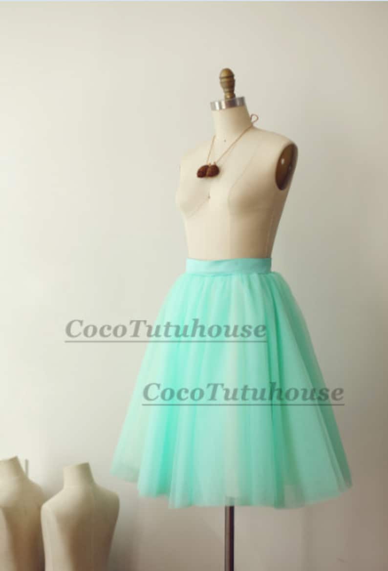 Mint Tulle Skirt/women Tulle Skirt/ Women Tulle Skirt/ Short Etsy