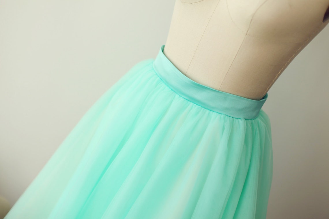 Mint Tulle Skirt/women Tulle Skirt/ Women Tulle Skirt/ Short Etsy