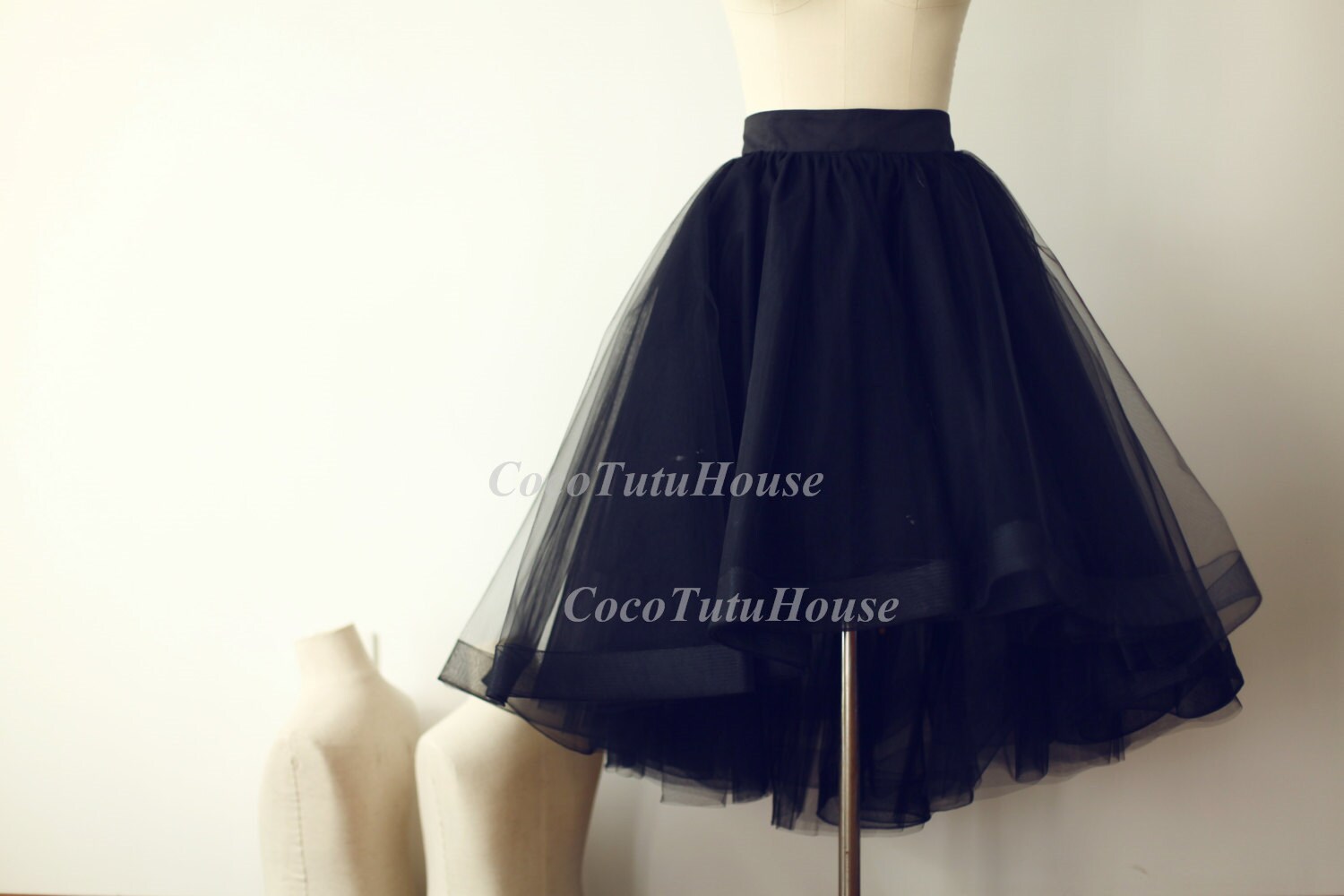 On Sale Black Hi Low Tulle Skirt Adult Women Horsehair Tulle Skirt Wedding Dress Underskirt Bridesmaid Valentine s Day Gift