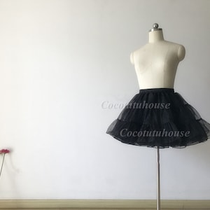 Supper Puffy Black Organza Skirt/ Adult Women Short Skirt/ Chirstmas Skirt/TUTU Skirt/Wedding Dress Underskirt/Bachelorette TuTu