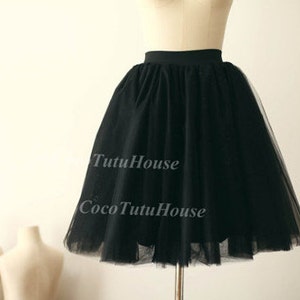 Black Tulle Skirt/ Adult Women Short Skirt/ Bridesmaid Skirt /TUTU Tulle Skirt/Wedding Dress Underskirt/Bachelorette TuTu