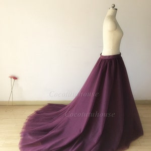 Plum/Dark Purple Maxi Tulle Skirt/Adult Women Lavender Maternity Dress Gown Photo Shoot Props Maternity Photography Costume Tulle Dress