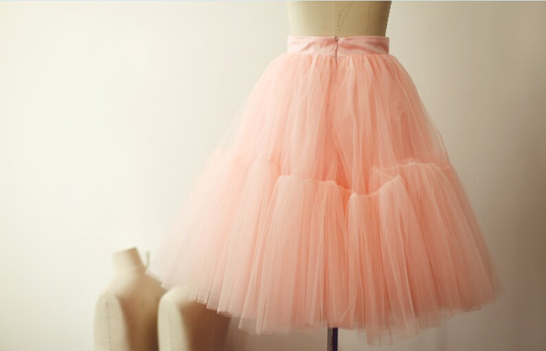 Blush/ Pale Pink Adult Tulle Skirt Petticoat Underskirt for - Etsy