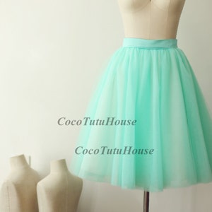 Mint Tulle Skirt/Women Tulle Skirt/ Women Tulle skirt/ Short Tulle skirt/Wedding Dress Underskirt/ /Bridesmaid/Bachelorette TuTu