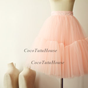 Blush/ Pale Pink Adult Tulle Skirt Petticoat Underskirt for Wedding Dress/Bridesmaid Short Blush Pink Tulle Skirt/Bachelorette TuTu/Prom