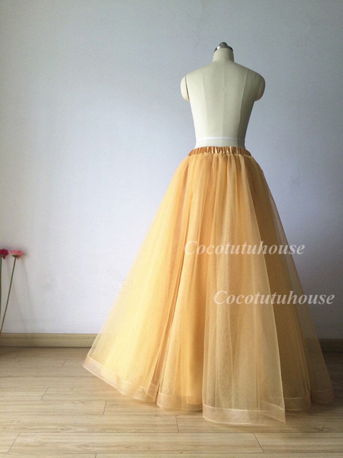 Champagne Maxi Tulle Skirt /Adult Women Horsehair Tulle Skirt Etsy