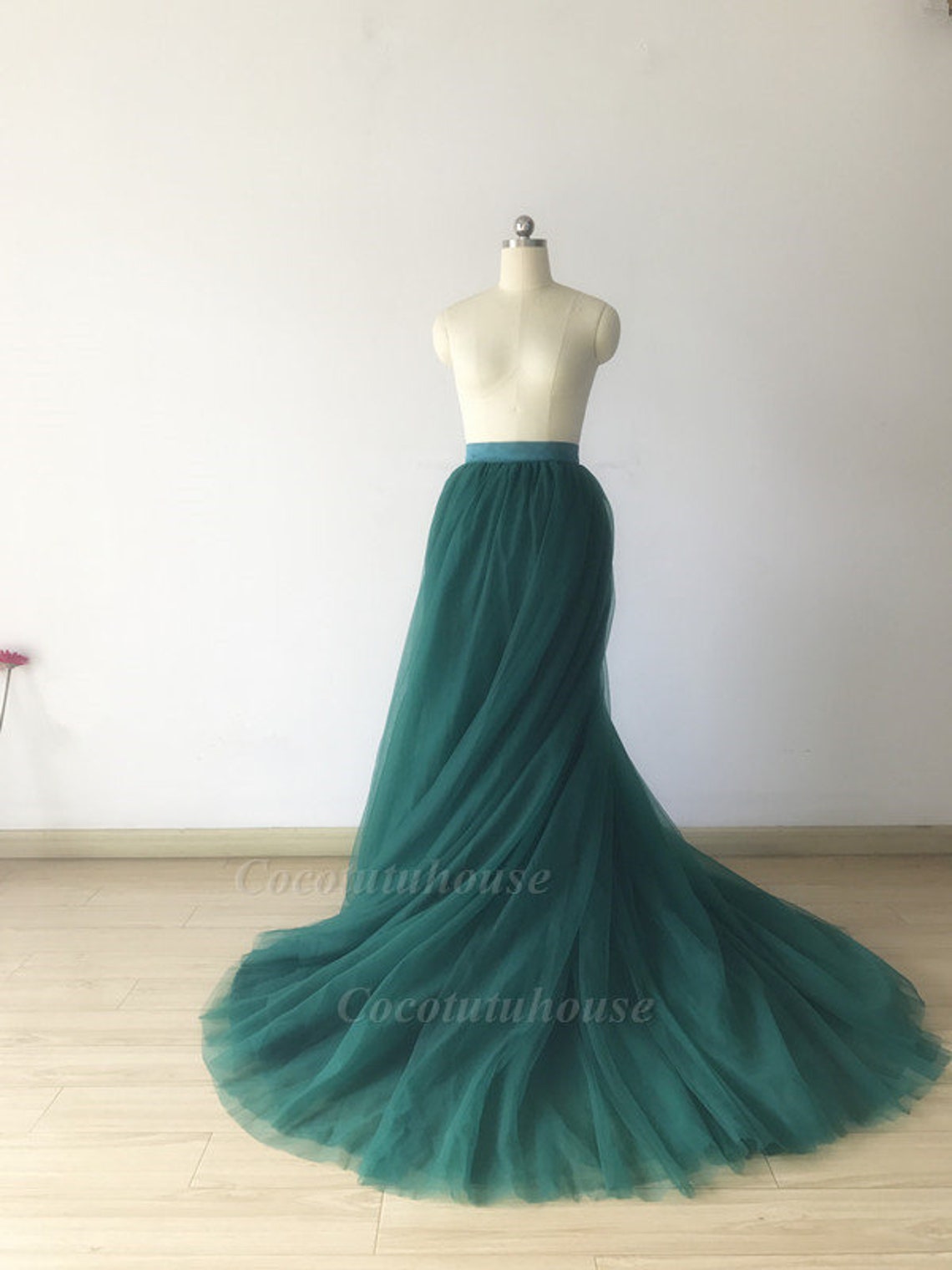 Emerald Green Maxi Tulle Skirt Adult Women Floor Length Long Etsy