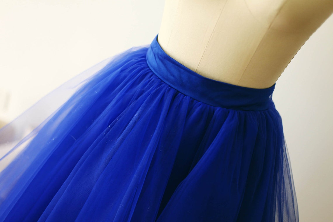 Royal Blue Tulle Skirt/Horse Hair Tulle Skirt/Women Tulle Etsy