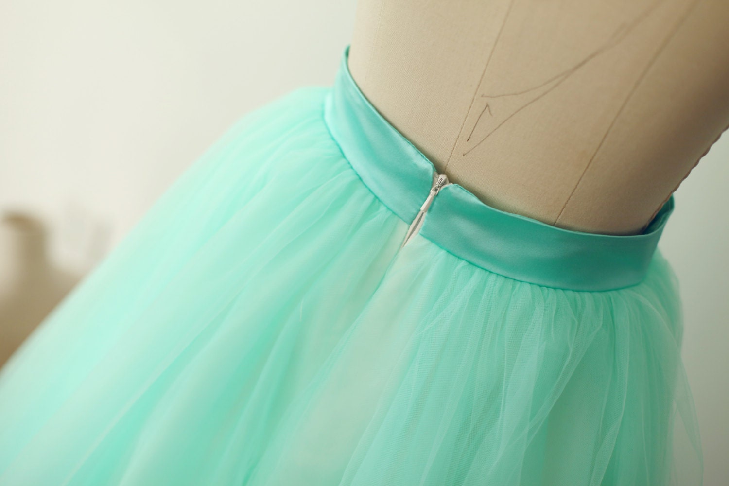 Mint Tulle Skirt/women Tulle Skirt/ Women Tulle Skirt/ Short Etsy