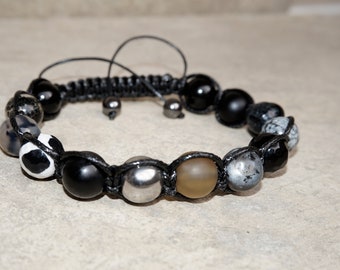 Pulsera pulsera de piedra preciosa agata abalorios pulsera hombres pulsera Shamballa pulsera joyería regalo para los hombres