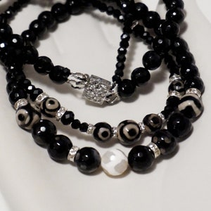 Women&#39;s Necklace Gemstone Necklace Agate Beaded Necklace Crystal Necklace Onyx Necklace Earrings Necklace Jewelry Gift for Women Gift Set