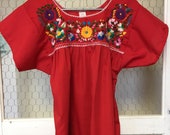 Mexican blouse, Fiesta blouse, Cinco de Mayo - Women 39 s small -ready to ship