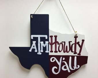Howdy Wooden Sign Southern Greeting Howdy Y'all