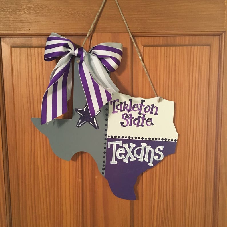 Tarleton State University Leatherette Luggage Tag-Burgundy