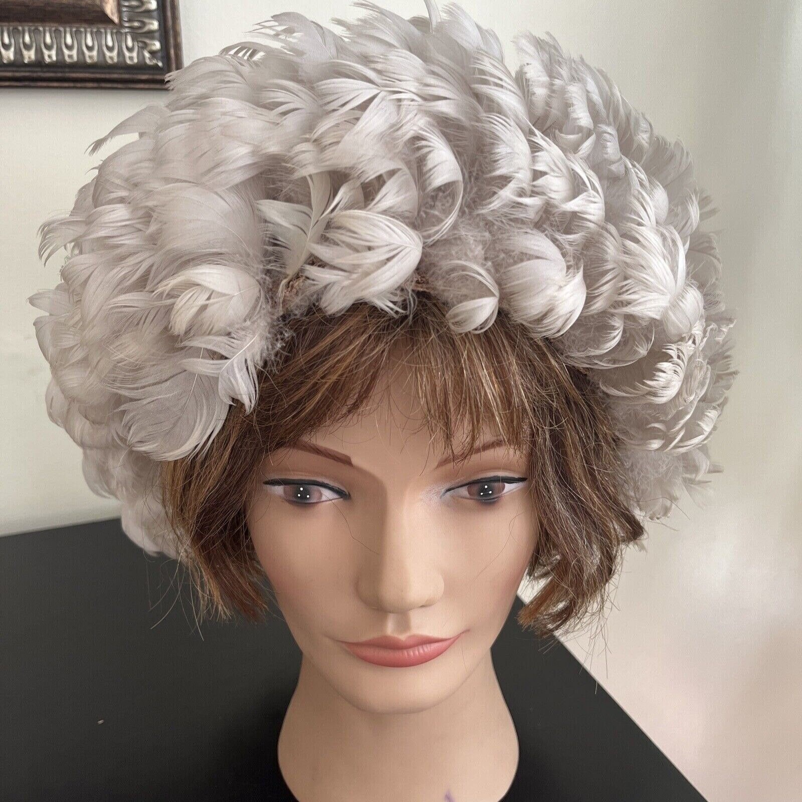 Vintage Feather Wig Hat Yugoslavia 1940's - Etsy