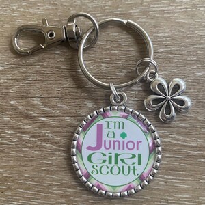 Collier pendentif scoute junior étiquette de sac, breloque personnalisée, cadeau de transition des troupes image 7