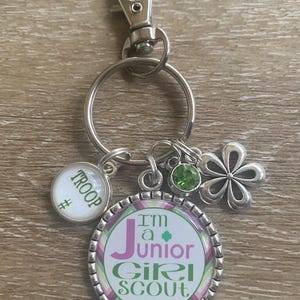 Collier pendentif scoute junior étiquette de sac, breloque personnalisée, cadeau de transition des troupes image 9