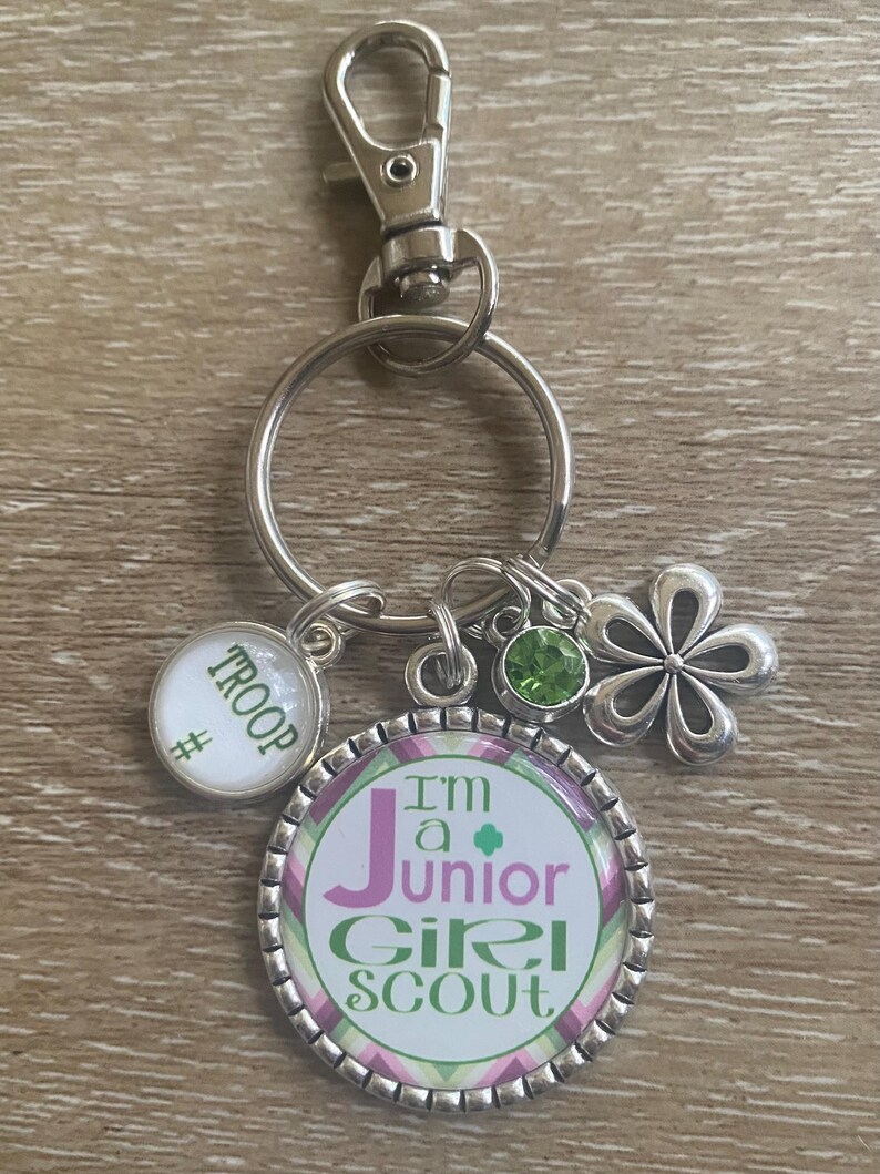 Collier pendentif scoute junior étiquette de sac, breloque personnalisée, cadeau de transition des troupes image 9