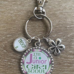 Collier pendentif scoute junior étiquette de sac, breloque personnalisée, cadeau de transition des troupes image 8