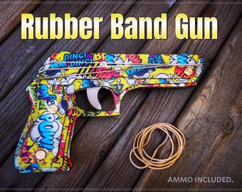 Comics Rubber Bands Gun, Husband Gift, Rubber Band Gun. Men's Gift, Cool Gift, Boyfriend Gift ,Christmas Gift for Men