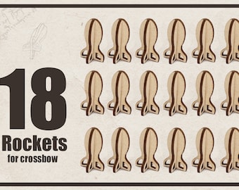 Set of 18 rockets for crossbow DIY Kit.